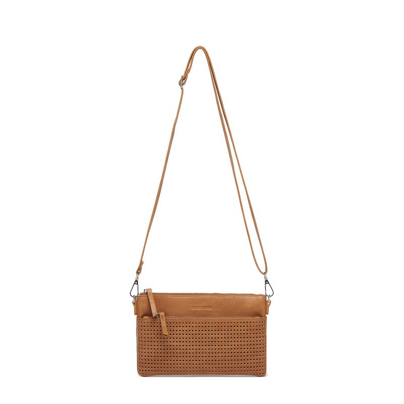 BLACK CAVIAR BAGS - MILLA CROSSBODY/CLUTCH - TAN
