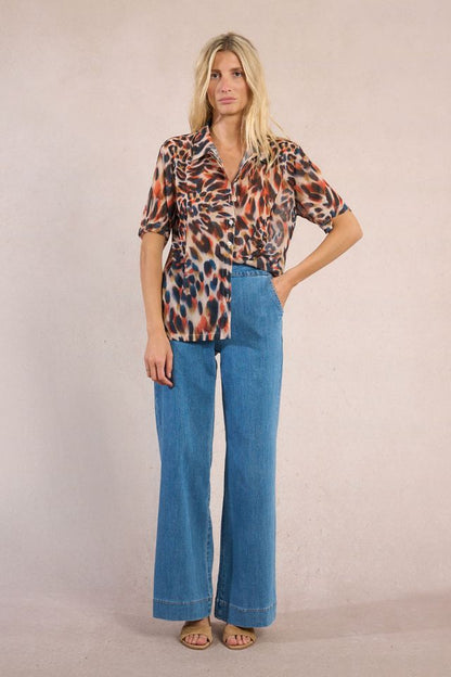 MOLLY BRACKEN WOVEN SHIRT - ORANGE ROMY