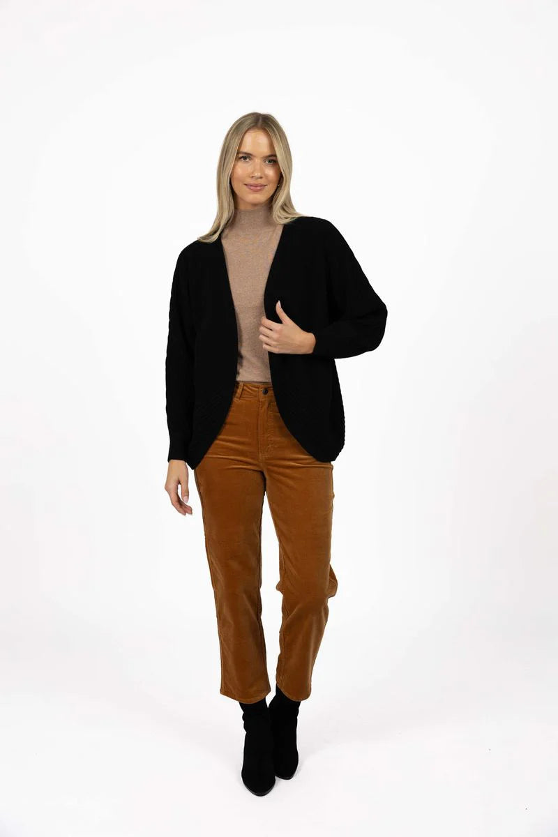 HUMIDITY LIFESTYLE SHAE CARDI - BLACK
