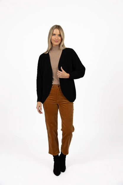 HUMIDITY LIFESTYLE SHAE CARDI - BLACK