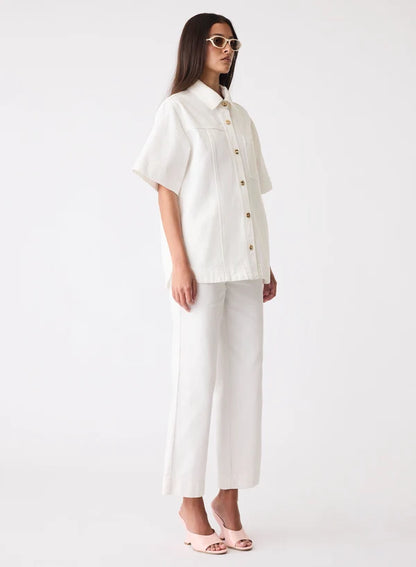 ESMAEE CAPILLA DENIM SHIRT - IVORY