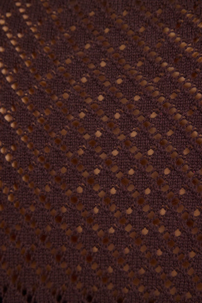 IVY & JACK DAPPLE LACE TEE - CHOCOLATE