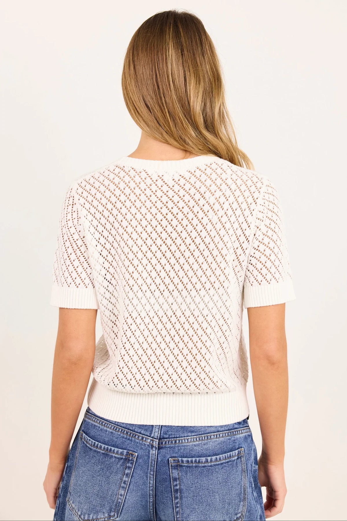 IVY & JACK DAPPLE BOXY TEE - IVORY