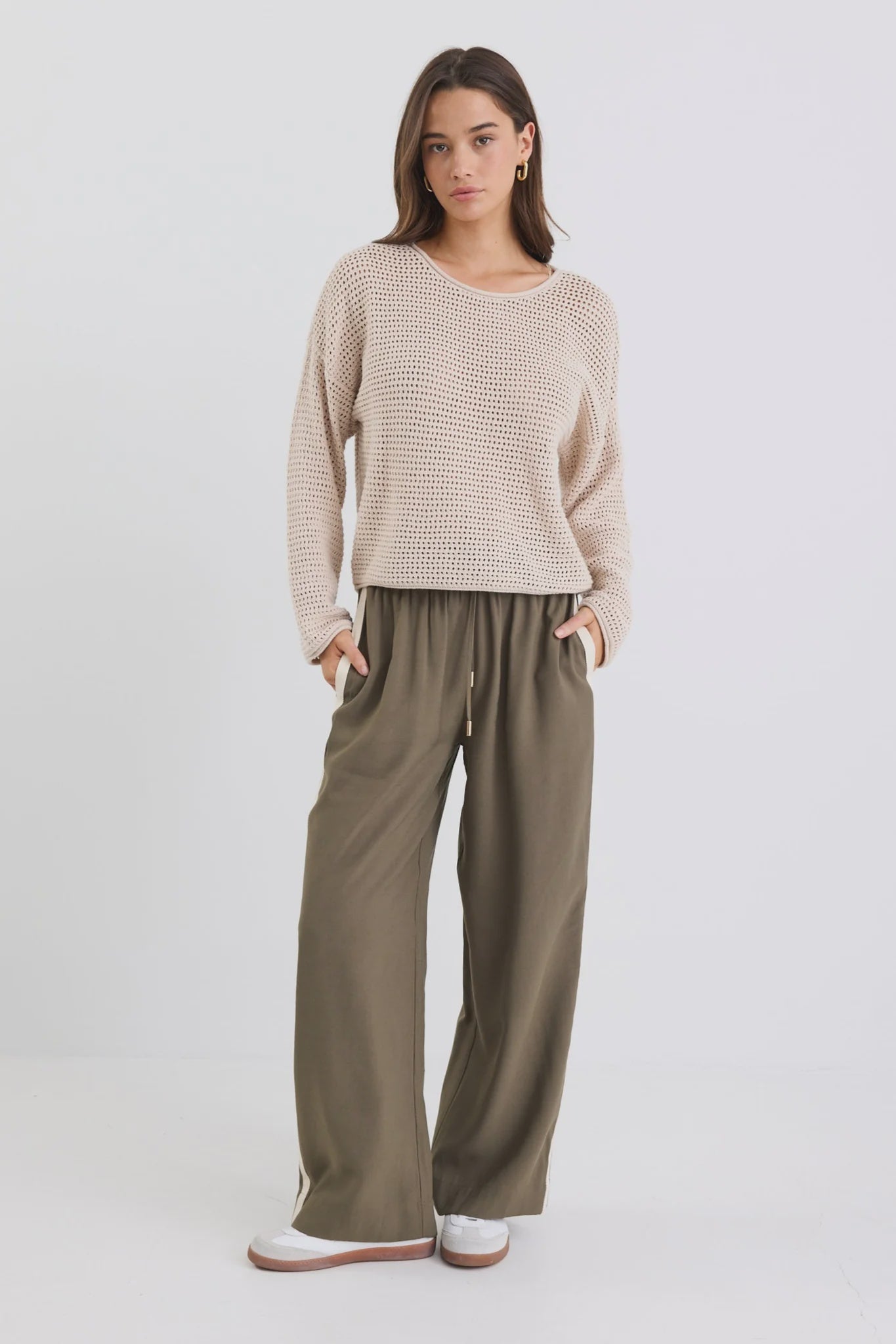 STORIES TO BE TOLD TOWNIE WIDE LEG PANTS - OLIVE
