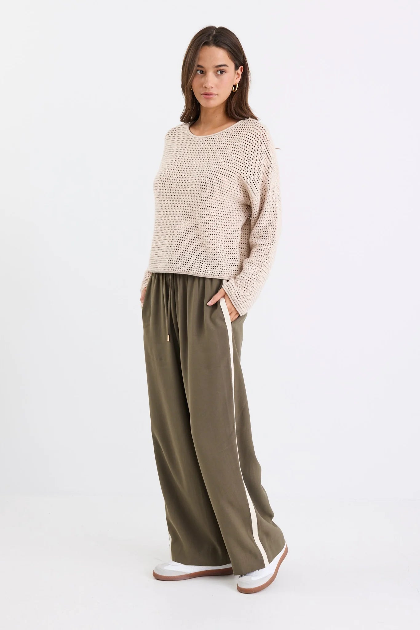 STORIES TO BE TOLD TOWNIE WIDE LEG PANTS - OLIVE