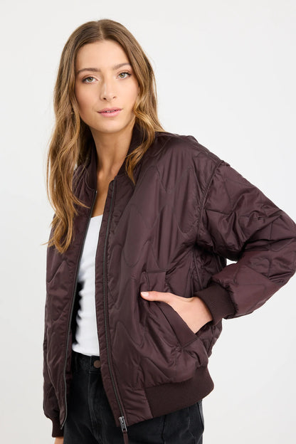 STORIES TO BE TOLD DIVISION BOMBER JACKET - CHOCOLATE