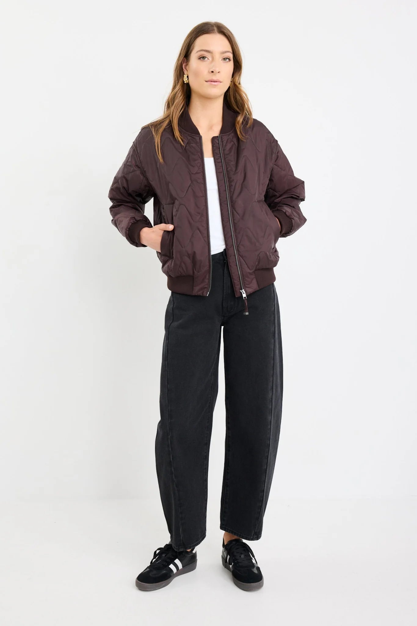 STORIES TO BE TOLD DIVISION BOMBER JACKET - CHOCOLATE