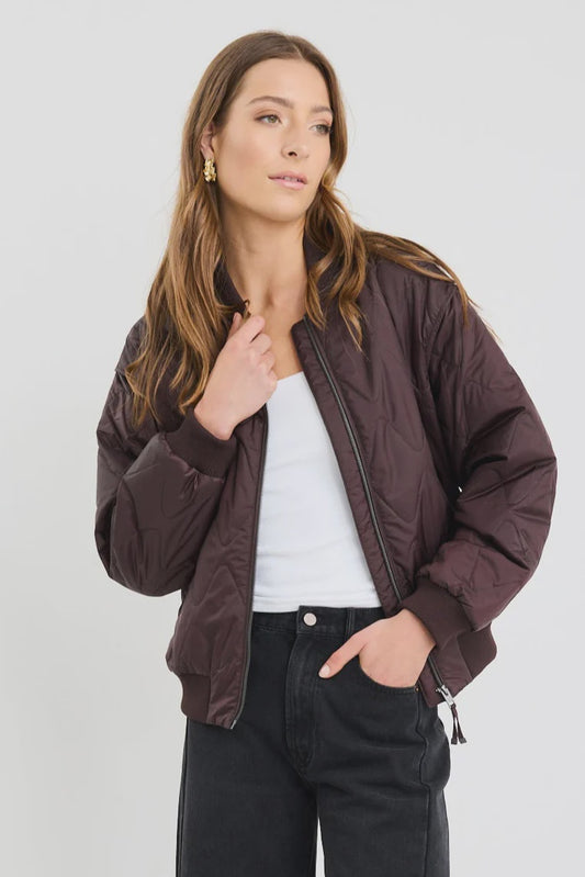 STORIES TO BE TOLD DIVISION BOMBER JACKET - CHOCOLATE