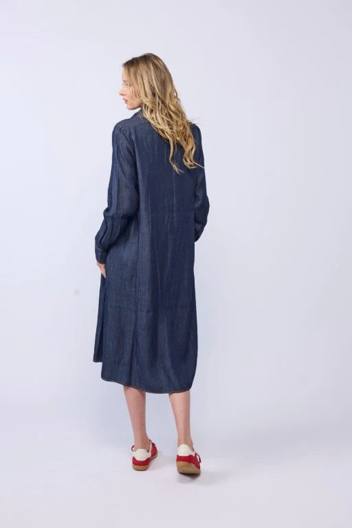 DRAMA THE LABEL DENVER DRESS - DARK DENIM