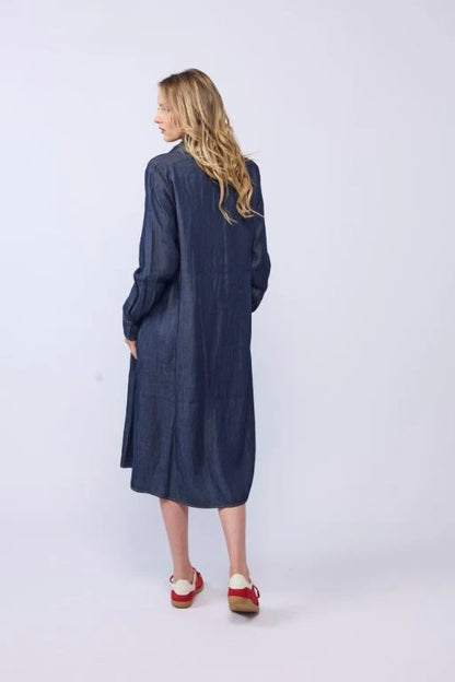 DRAMA THE LABEL DENVER DRESS - DARK DENIM