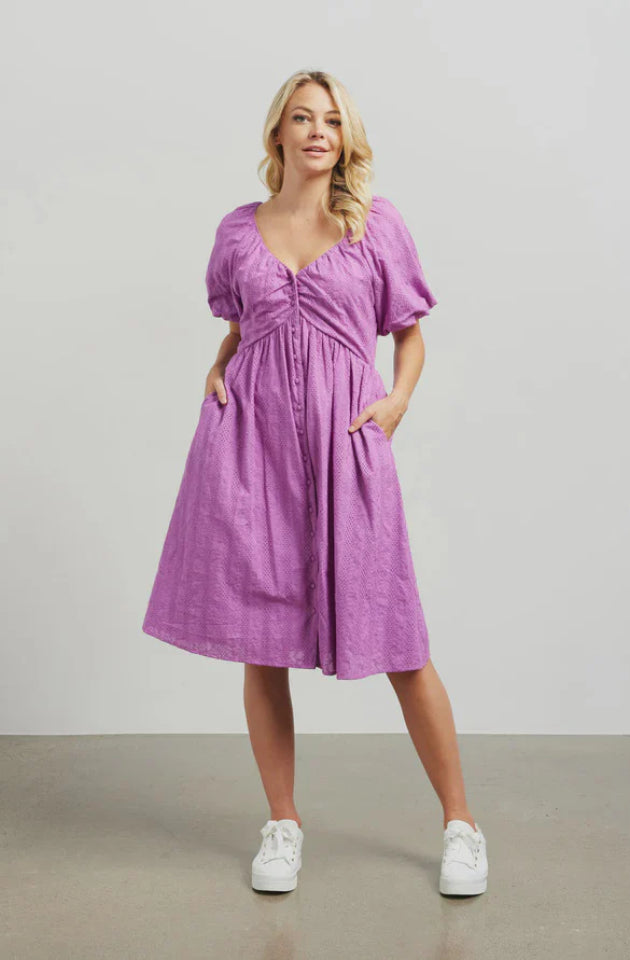 ET ALIA DANIELLA DRESS - ORCHID BRODERIE - EA7000A   WHATS COMING / PRE-ORDER