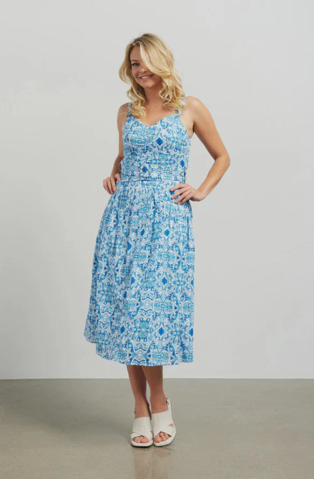 ET ALIA ISABELLE DRESS - BLUE WILLOW - EA7009-2   WHATS COMING / PRE-ORDER