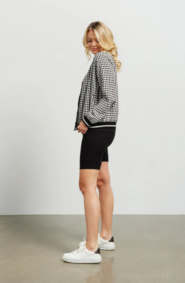 ET ALIA BOBBY BOMBER - BLACK/WHITE CHECK - EA7069B