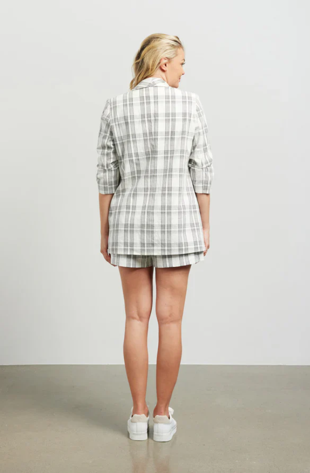 ET ALIA KENNEDY BLAZER - WHITE PLAID - EA7100A