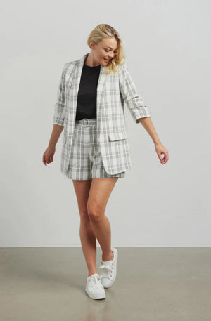 ET ALIA KENNEDY BLAZER - WHITE PLAID - EA7100A