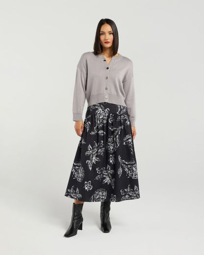 ET ALIA POPPY CARDI - PEBBLE