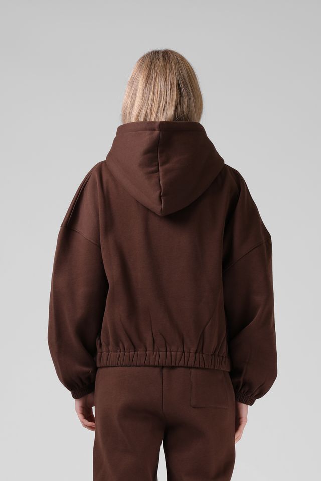 RPM ZIP THRU HOOD - BRUNETTE BROWN