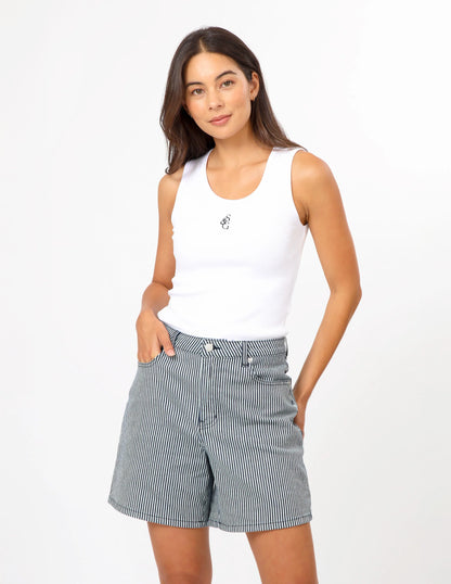 STELLA & GEMMA EMILY SHORT - NAVY/WHITE STRIPE