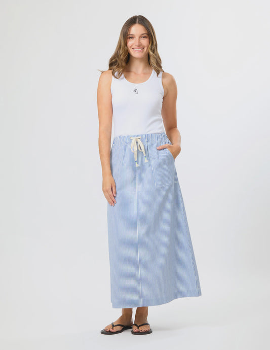 STELLA & GEMMA LEENA SKIRT - SKY STRIPE
