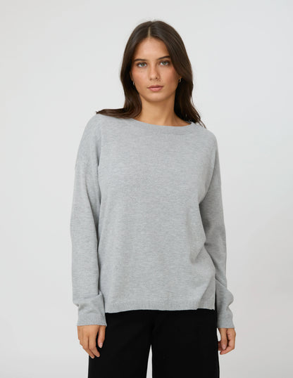 STELLA & GEMMA HIGH STREET JUMPER - GREY MARLE