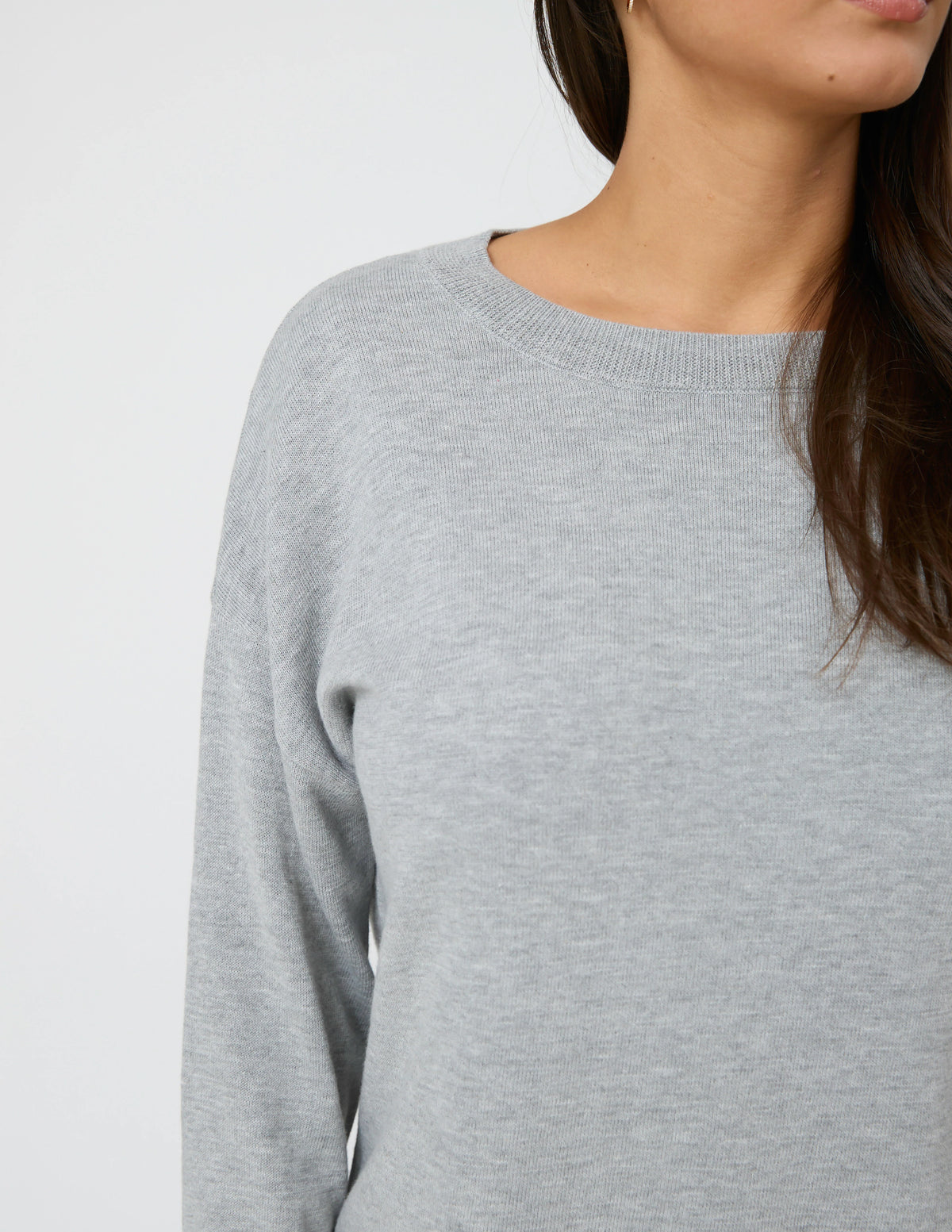 STELLA & GEMMA HIGH STREET JUMPER - GREY MARLE