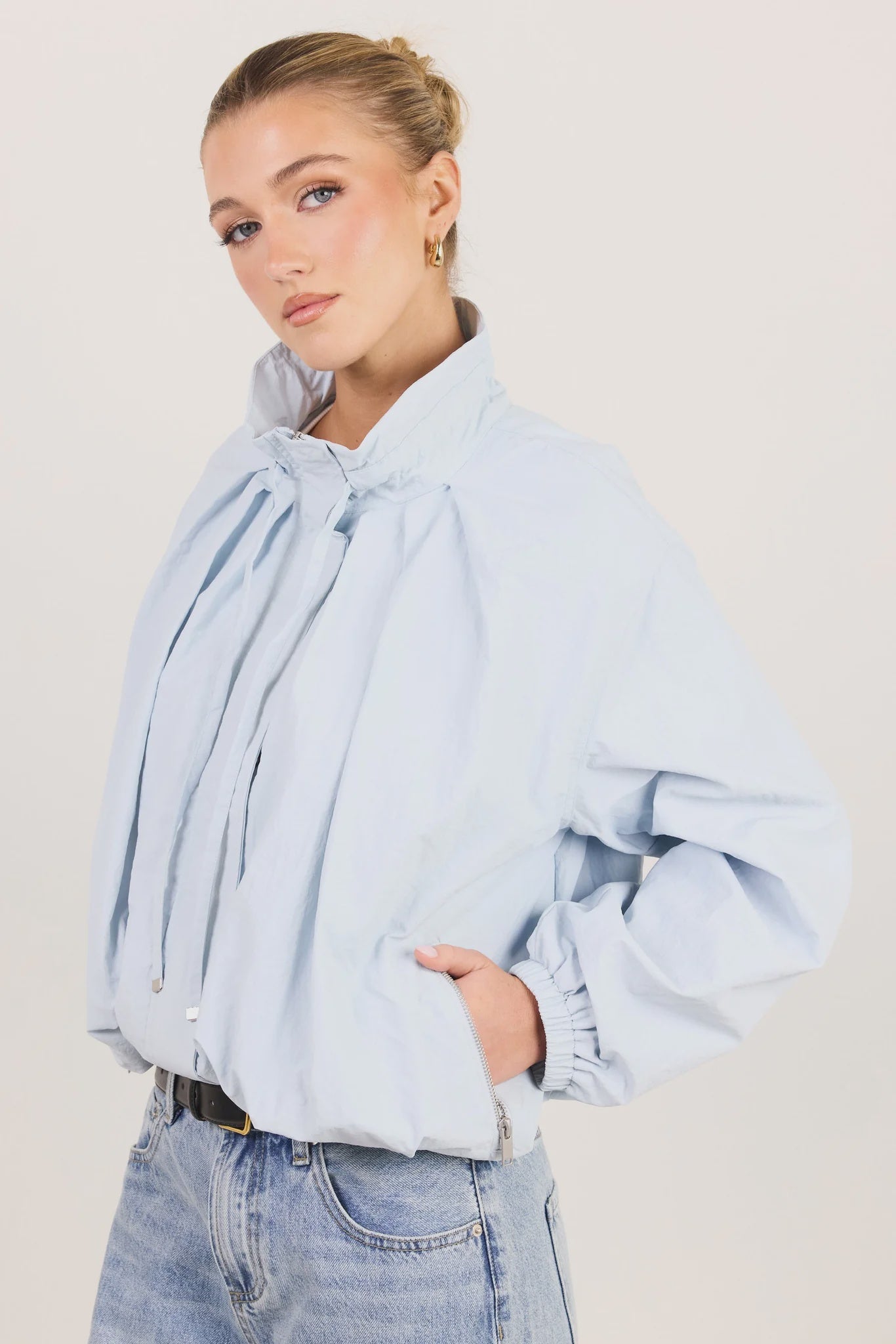 STORIES BE TOLD - ELEMENT BOMBER JACKET - ICE BLUE