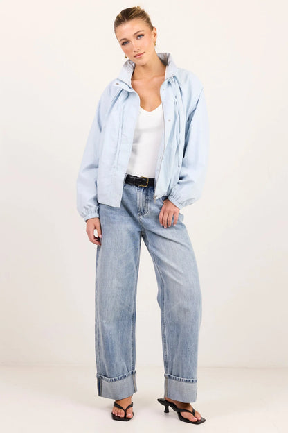 STORIES BE TOLD - ELEMENT BOMBER JACKET - ICE BLUE