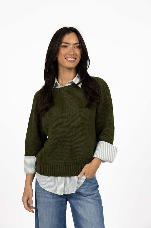 HUMIDITY LIFESTYLE TRANSIT JUMPER - OLIVE