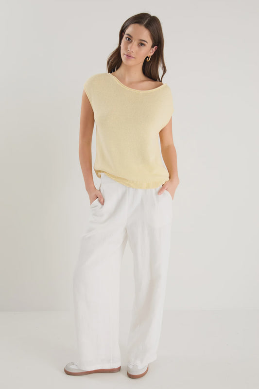 RE:UNION FALLOW OFF SHOULDER TOP - BUTTER