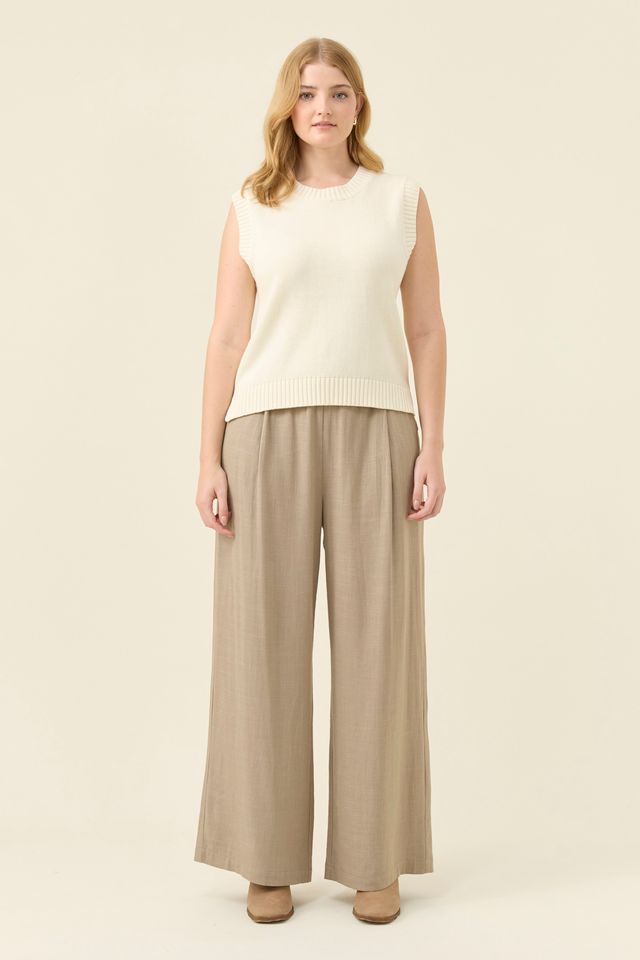 ISLE OF MINE - DARBY KNIT VEST - STONE