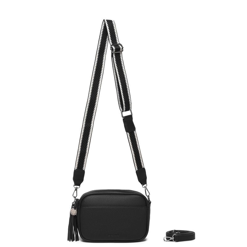 BLACK CAVIAR BAGS - INDIE CROSSBODY - BLACK