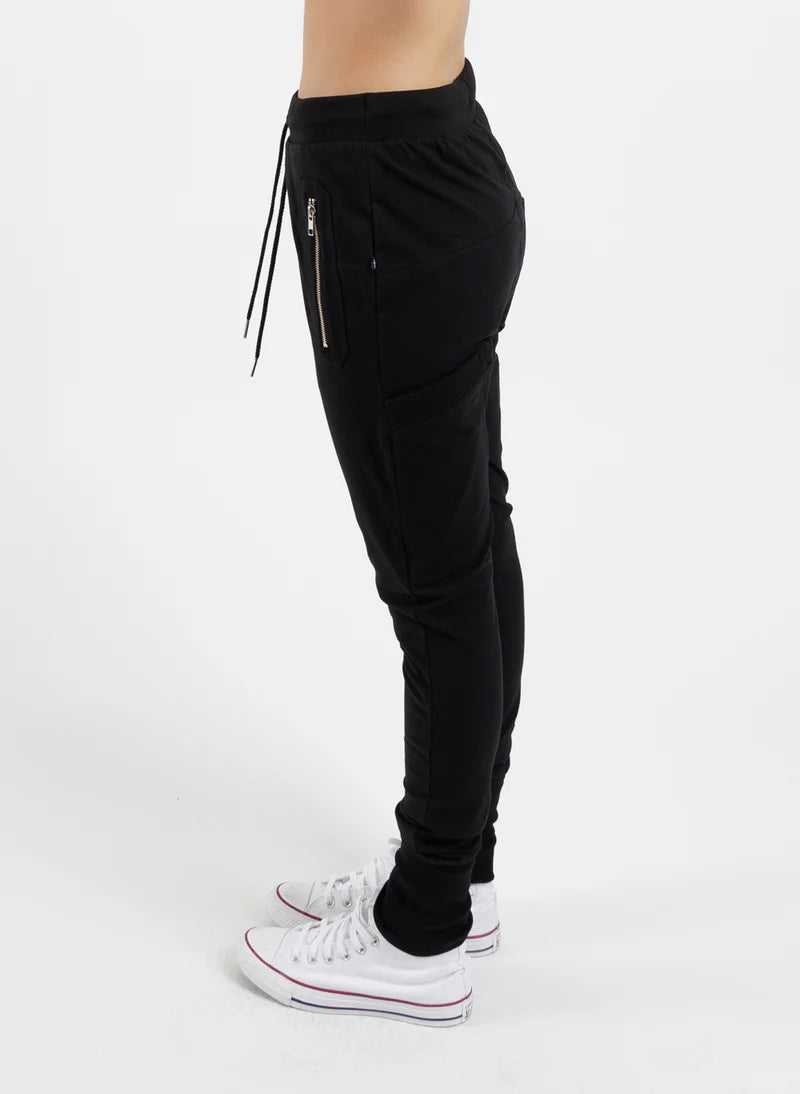 FEDERATION ESCAPE TRACKIES -  BLACK/SILVER ZIPS - F1024FST-BLACK