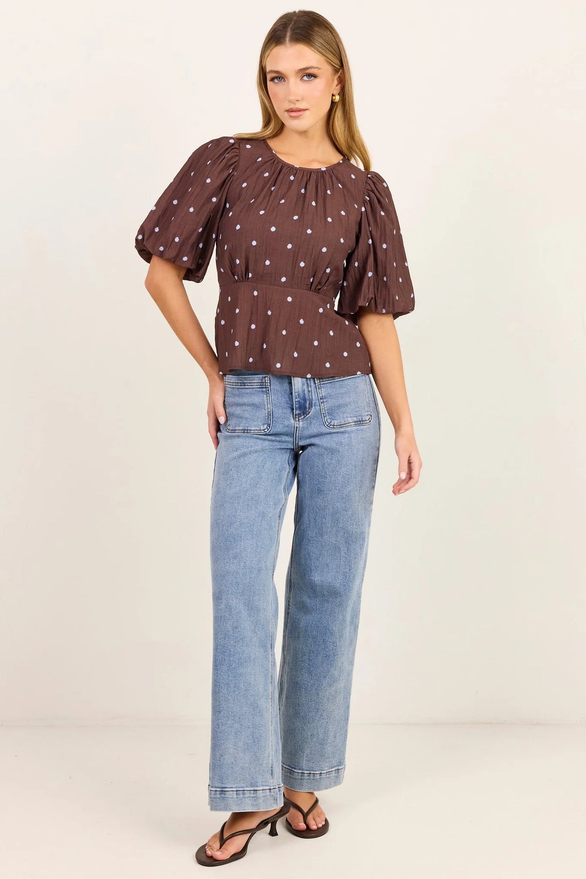STORIES BE TOLD - FINALI BUBBLE TOP - MOCHA BLUE