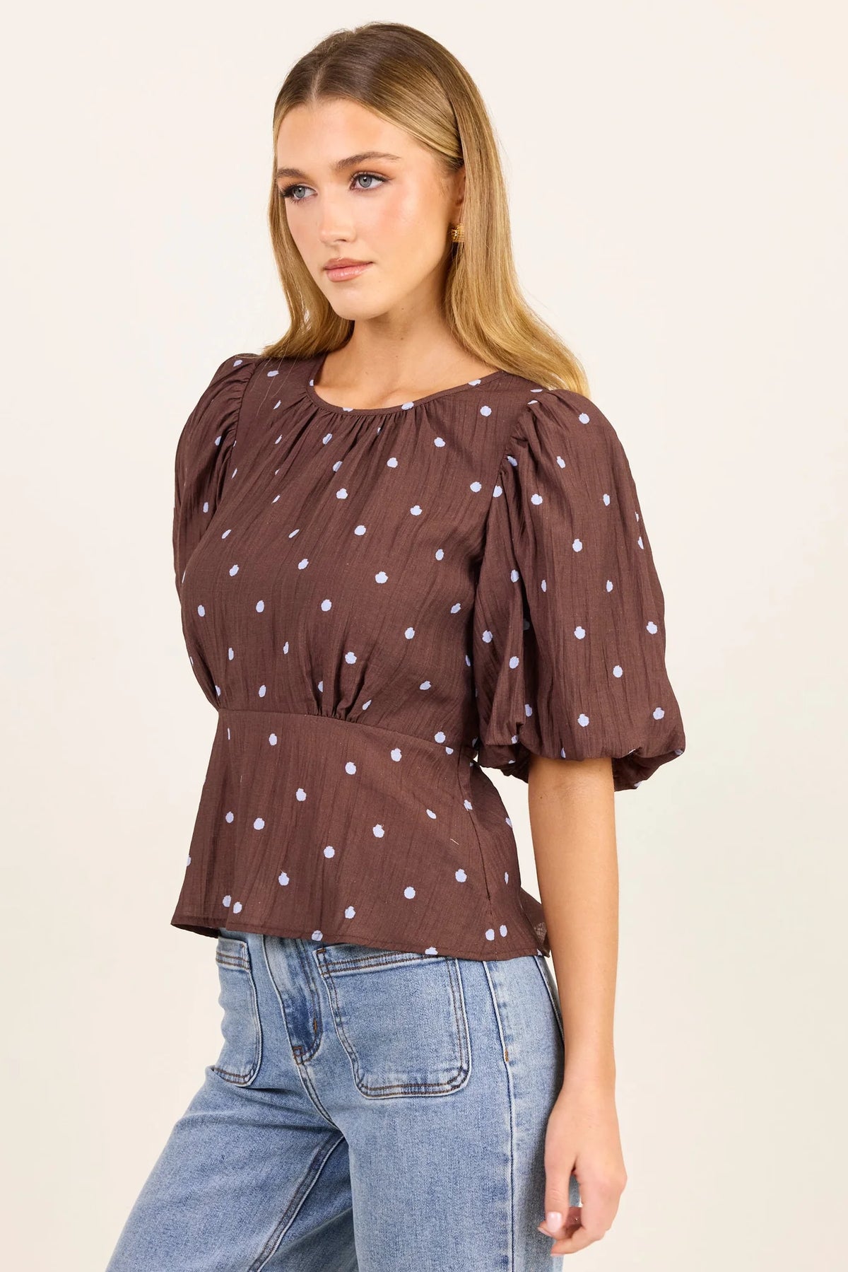 STORIES BE TOLD - FINALI BUBBLE TOP - MOCHA BLUE