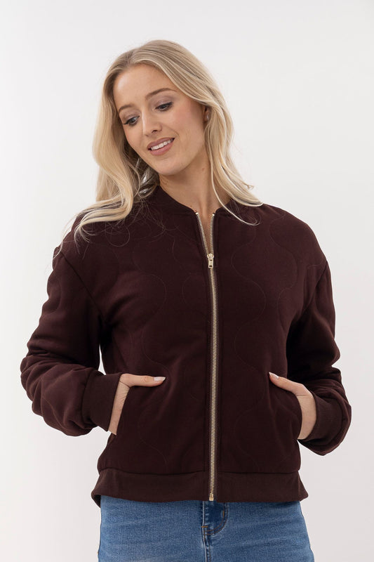 MI MOSO PICARD BOMBER - PLUM