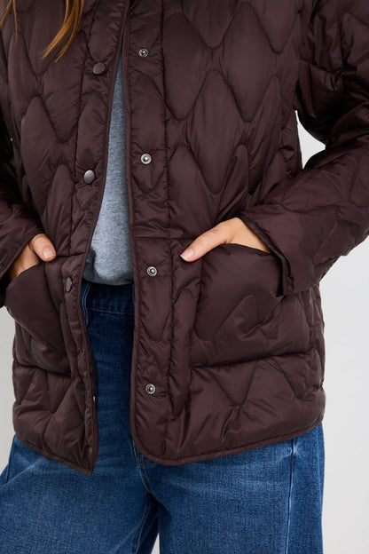STORIES TO BE TOLD FRANKLY PUFFER JACKET - CHOCOLATE