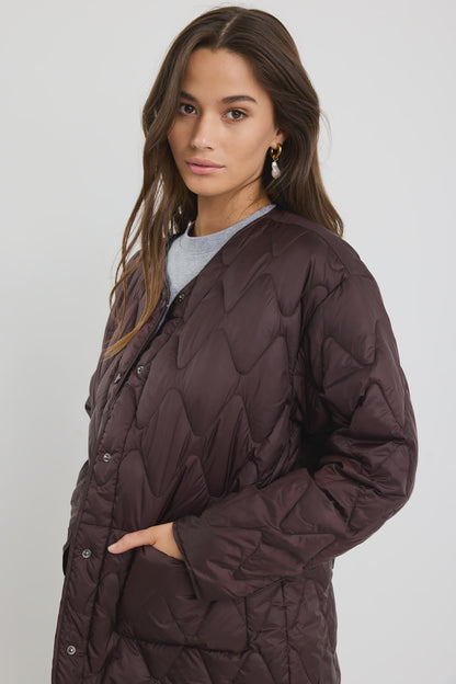 STORIES TO BE TOLD FRANKLY PUFFER JACKET - CHOCOLATE