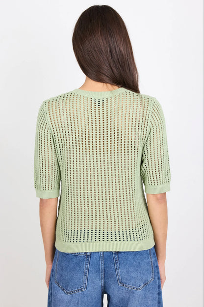 AMONG THE BRAVE - FRECKLE KNIT TOP - SAGE