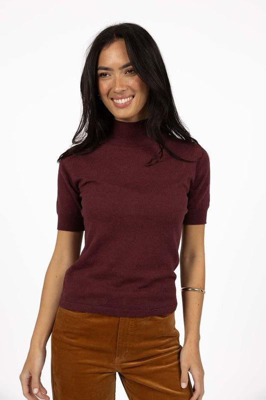 HUMIDITY LIFESTYLE VERA TOP - CLARET