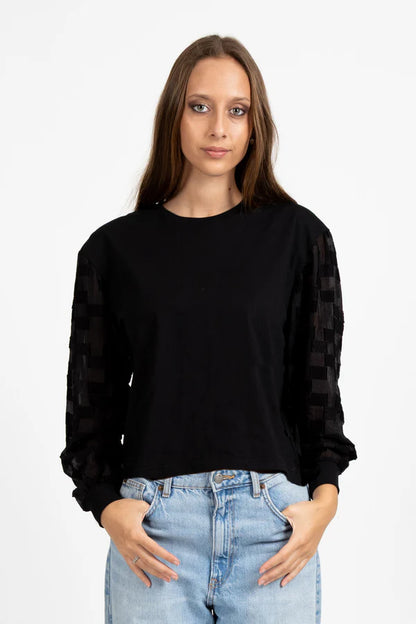 FEDERATION GOODBYE TOP - BLACK