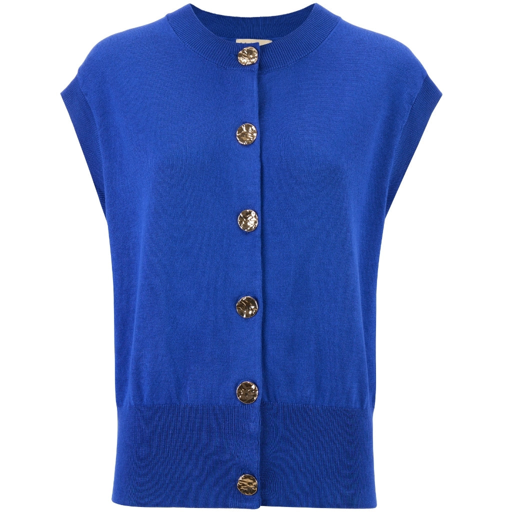 MOKE NZ - CAMILLA SWEATER VEST - DAZZLING BLUE