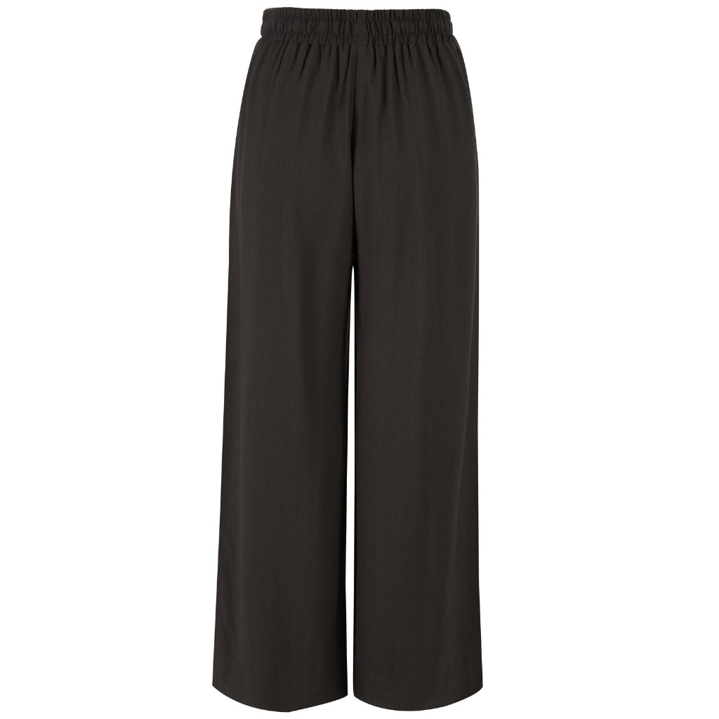 MOKE NZ - INDIANA WIDE LEG PANTS - CHOCOLATE/CREAM STRIPE