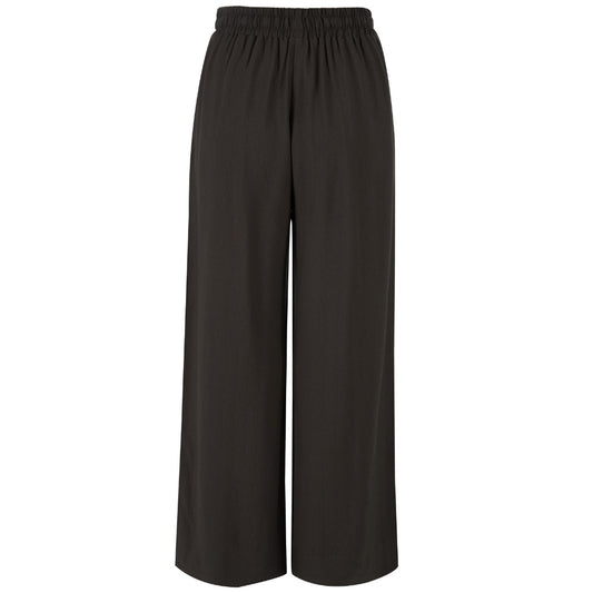MOKE NZ - INDIANA WIDE LEG PANTS - CHOCOLATE/CREAM STRIPE