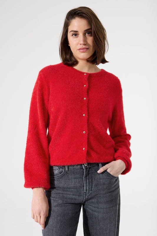 GARCIA LADIES CARDIGAN - RED