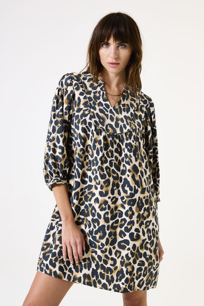 GARCIA PRINTED DRESS - ALMOND