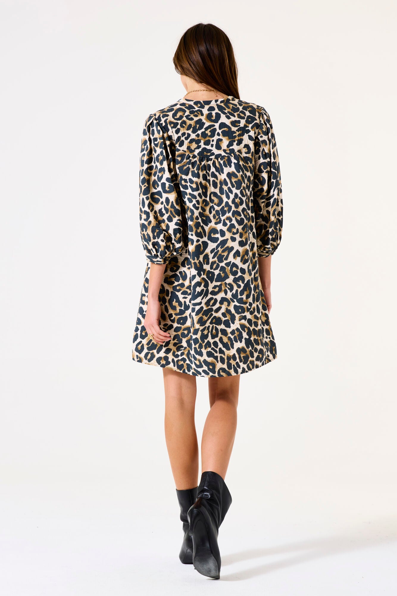 GARCIA PRINTED DRESS - ALMOND