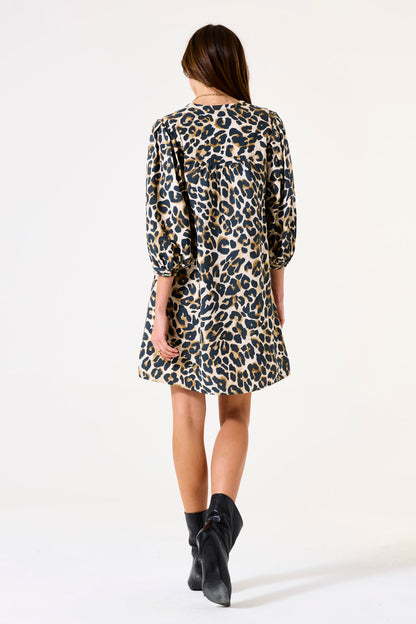 GARCIA PRINTED DRESS - ALMOND