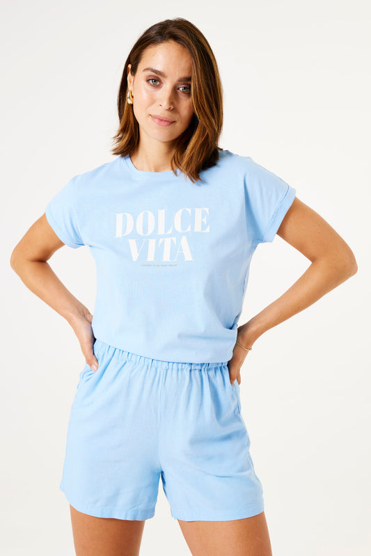 GARCIA DOLCE VITA TEE - BLUE WAVE