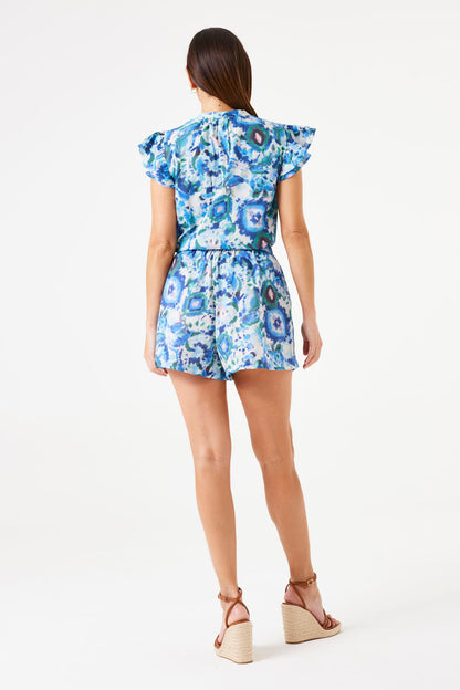 GARCIA PRINTED BLOUSE - BLUE WAVE