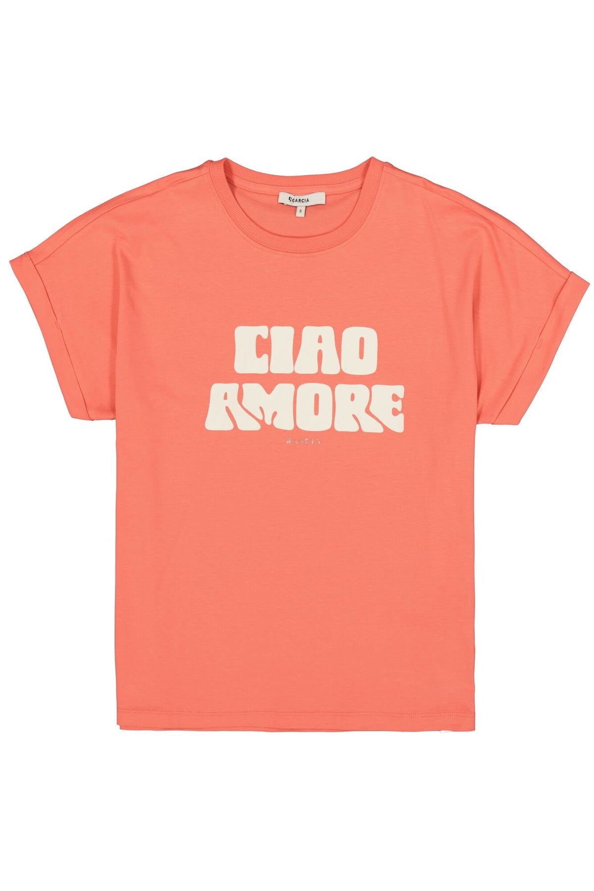 GARCIA CIAO AMORE T-SHIRT - CORAL CRUSH